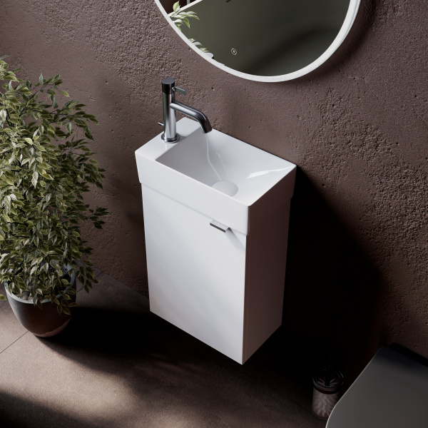 Тумба под раковину Sancos  Mini MN35WL белый глянец